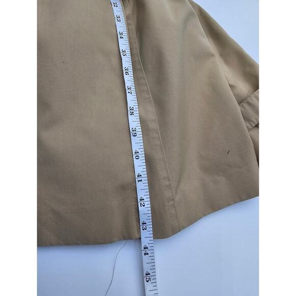 Vtg Women's XS Tan Trench Coat w/Detachable Blue Plaid Wool Liner & Collar - Picture 16 of 16